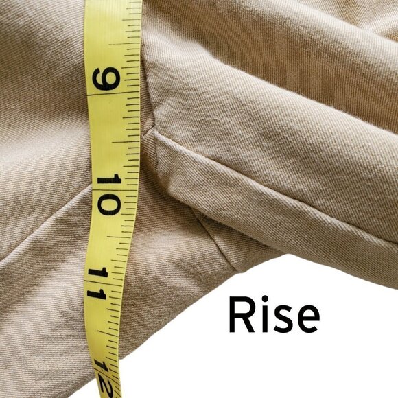 Isaac Mizrahi Live Pull On Cropped Khaki Chinos Size 6 - Picture 8 of 11